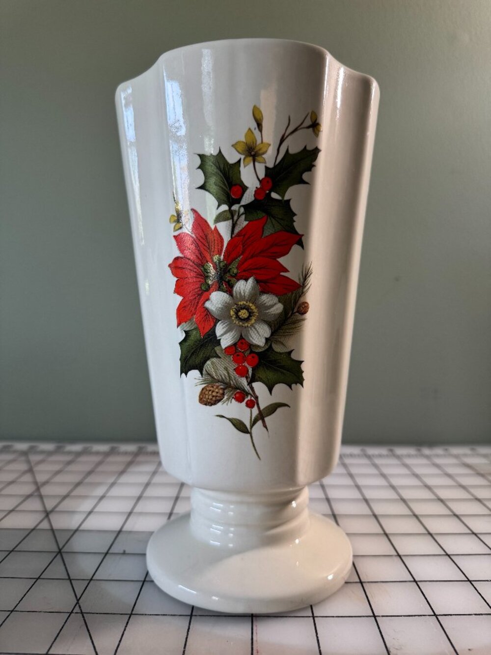 Vintage Haeger Pottery Christmas Vase